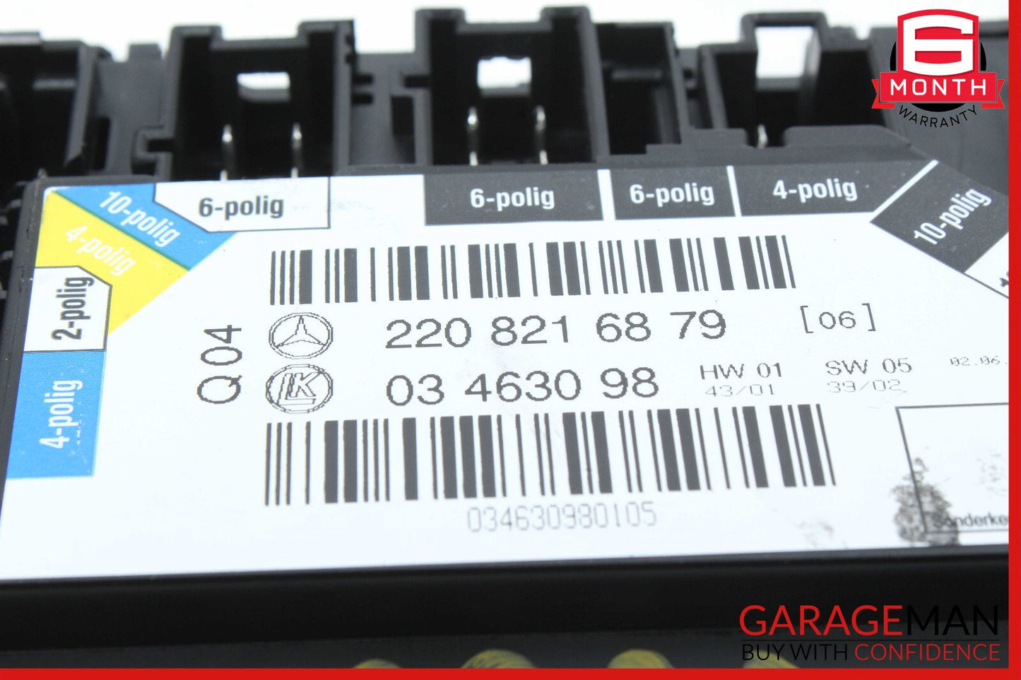 00-06 Mercedes W220 S430 S500 Rear Right Side Seat Door Control Module OEM