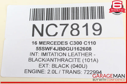 15-20 Mercedes W205 C300 Rear Left Side Exterior Door Handle Keyless Go OEM