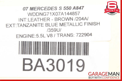 07-14 Mercedes S550 CL600 Front Left Side Door Lock Unlock Switch Control Button