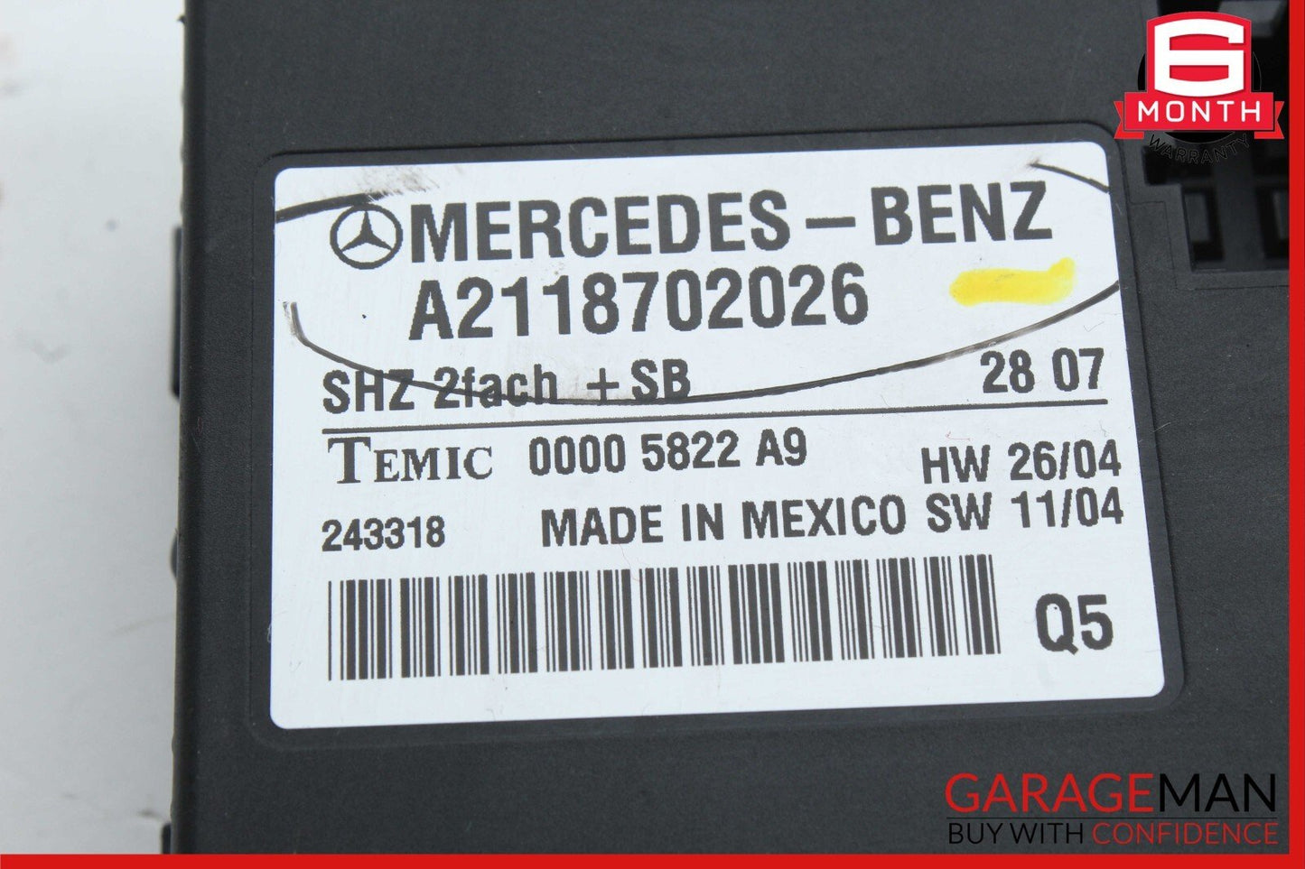 06-13 Mercedes X164 GL550 4Matic Heated Seat Computer Control Module Unit OEM