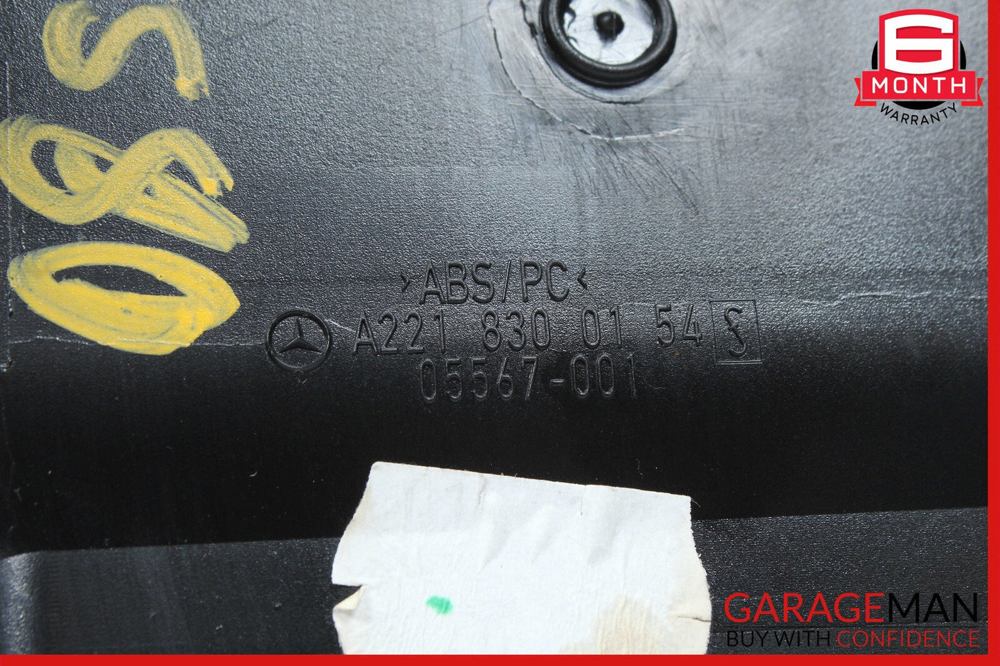07-14 Mercedes W221 S550 CL600 Dashboard Dash AC A/C Air Vent Left Black OEM