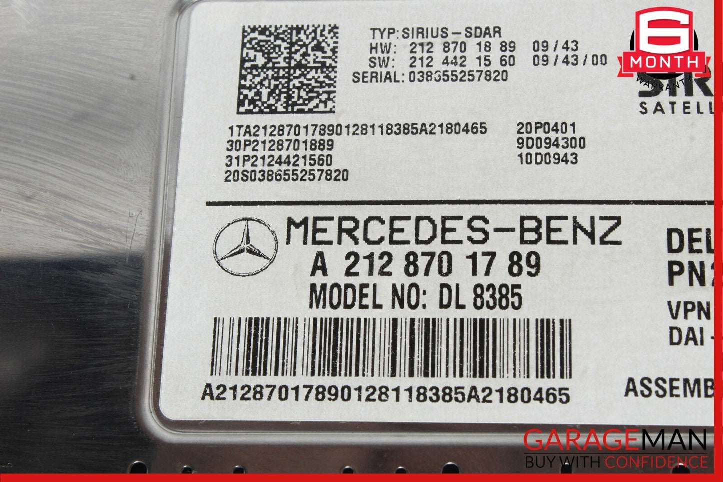 Mercedes W204 C300 C250 E350 Sirius Satellite Radio Receiver Module Unit OEM