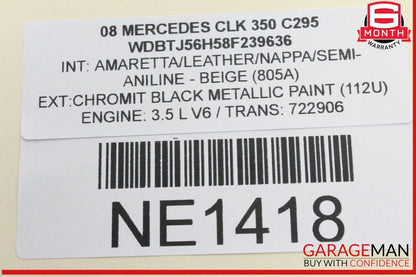 05-12 Mercedes W209 CLK350 E350 SLK300 ECU Engine Control Module Flashed OEM