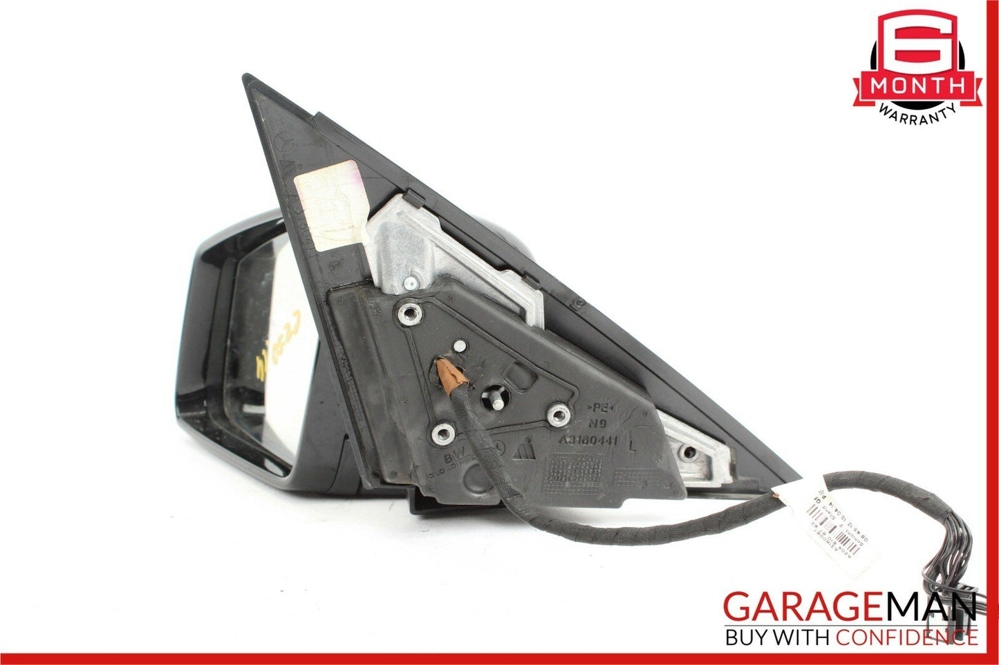 12-14 Mercedes W204 C250 C63 AMG Front Left Side Mirror Rear View Door Black OEM
