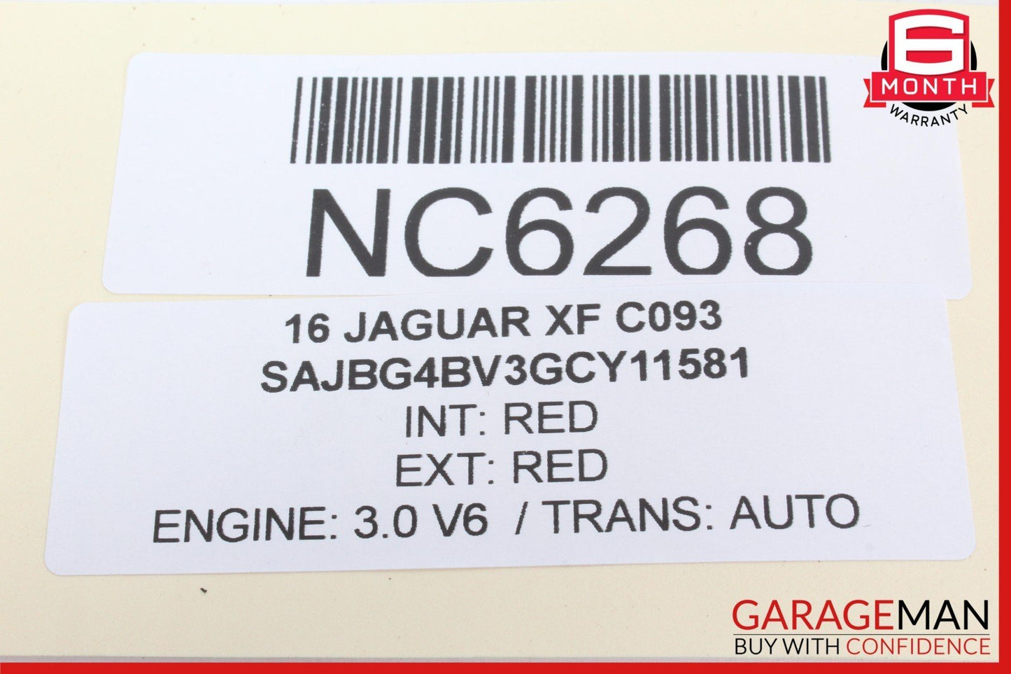 16-20 Jaguar XF Rear Right Passenger Side Inner Tail Light Lamp OEM
