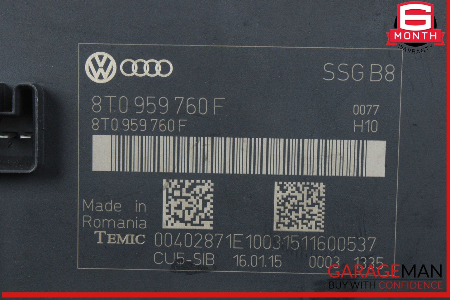 2010-2017 Audi A5 Front Right Side Seat Memory Control Module 8T0959760F Genuine