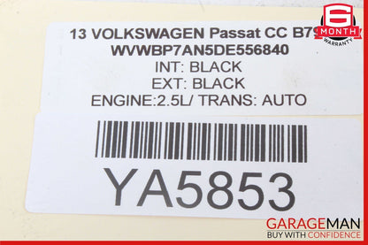 09-17 Volkswagen CC Rear Right Passenger Side Door Quarter Window Glass OEM