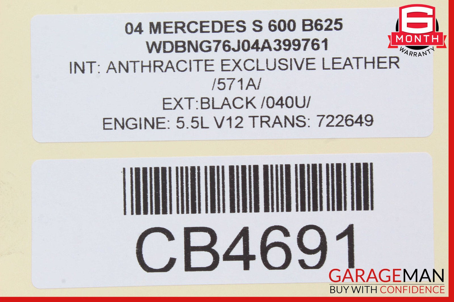 03-12 Mercedes W220 S600 V12 Left Driver Side Turbocharger Hose Pipe OEM