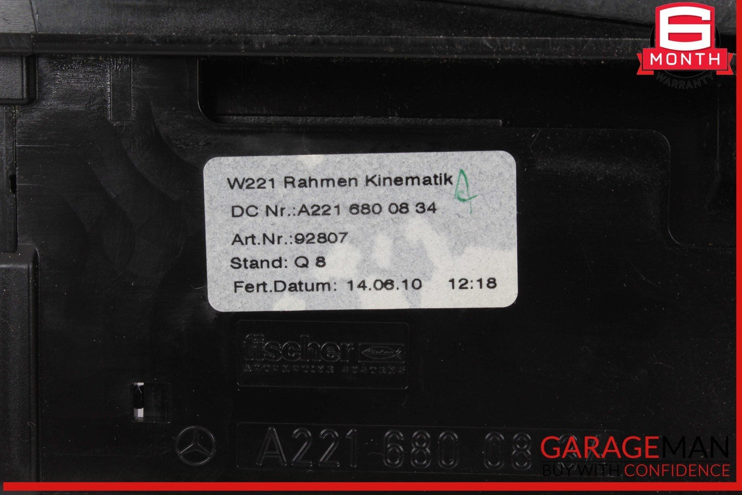 07-13 Mercedes W221 S550 Center Console CD Player Cover Trim Panel Black OEM