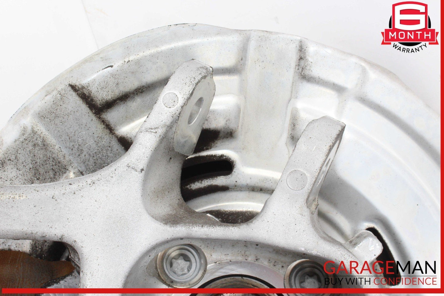 12-18 BMW 640i 650i Rear Right Side Spindle Knuckle Wheel Hub w/ Rotor Disc OEM