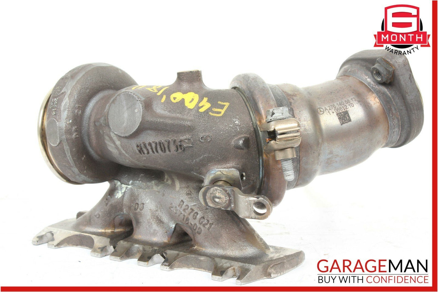 16-18 Mercedes W213 E400 3.0L Right Passenger Side Exhaust Header Pipe Assembly