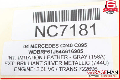 00-08 Mercedes W203 C240 Power Steering Pump Reservoir Assembly 0004600183 OEM