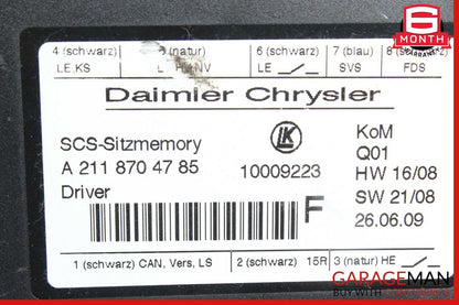 10-12 Mercedes W251 R350 GL450 ML350 Front Left Driver Side Seat Control Module