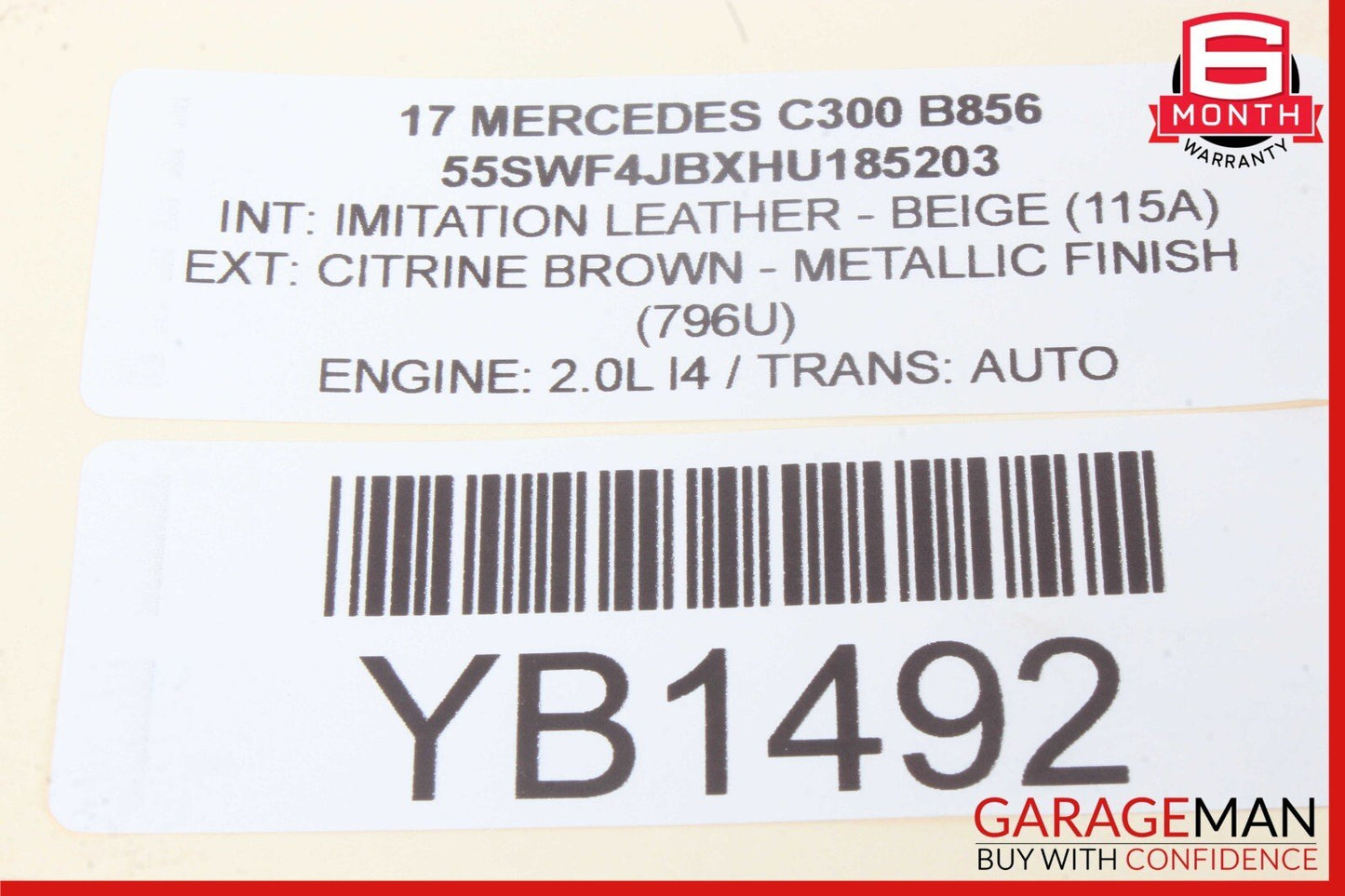 15-20 Mercedes W205 C300 C350e Front Left Side Exterior Door Handle Keyless Go