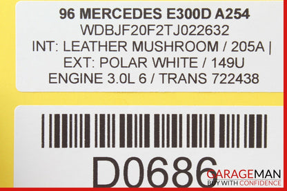 96-99 Mercedes W210 E300 E320 Rear Right Passenger Side Inner Tail Light Lamp
