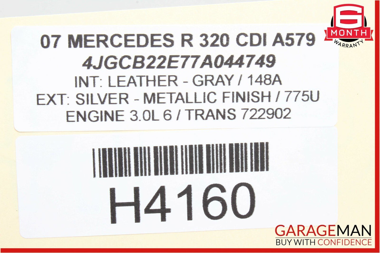 07-12 Mercedes GL450 ML450 R320 Seat Headrest Screen Monitor Display Trim Grey