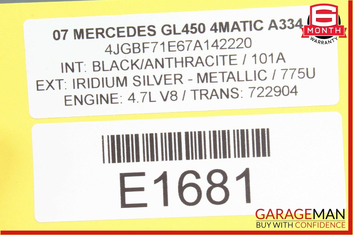 07-09 Mercedes X164 GL450 GL550 GL320 Right Passenger Side Tail Light Lamp OEM