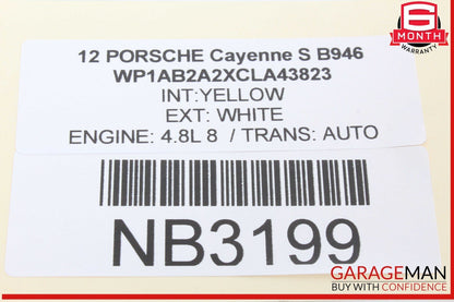 11-18 Porsche Cayenne S 958 Front Right Side Sun Visor Shade Cover OEM