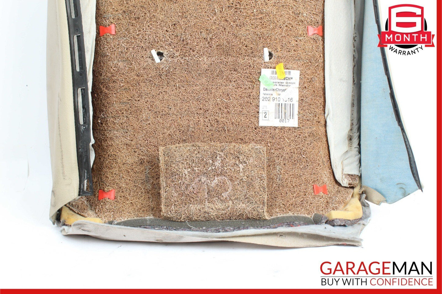94-00 Mercedes W202 C230 Front Right Passenger Side Top Upper Seat Cushion Beige