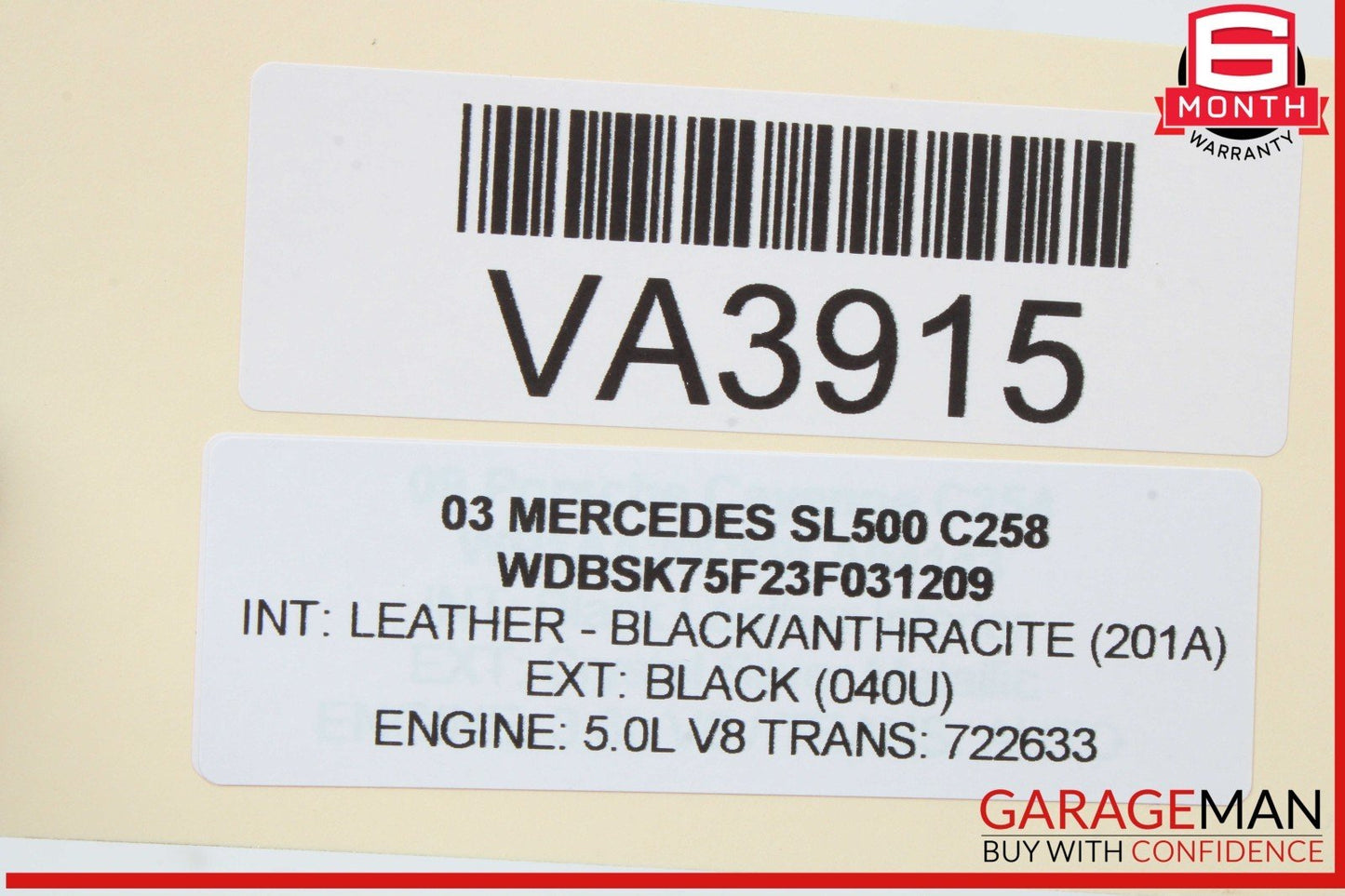 00-13 Mercedes R230 SL500 Seat Belt Seatbelt Tension Sensor 2158600505 OEM