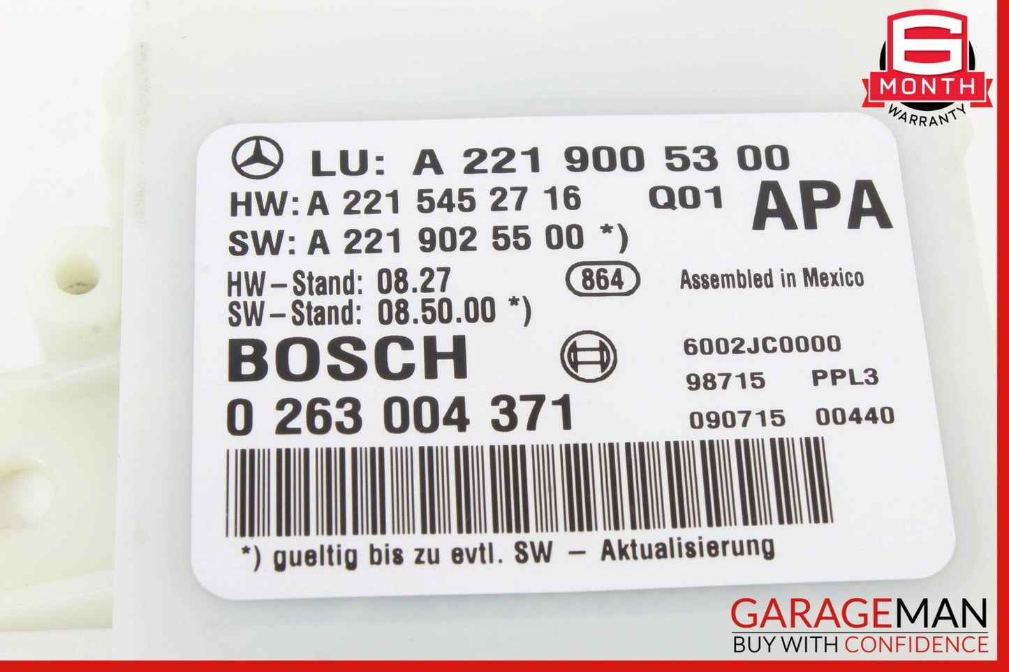 10-13 Mercedes W221 S400 S550 S63 AMG Rear Parktronic Control Module Q01 OEM