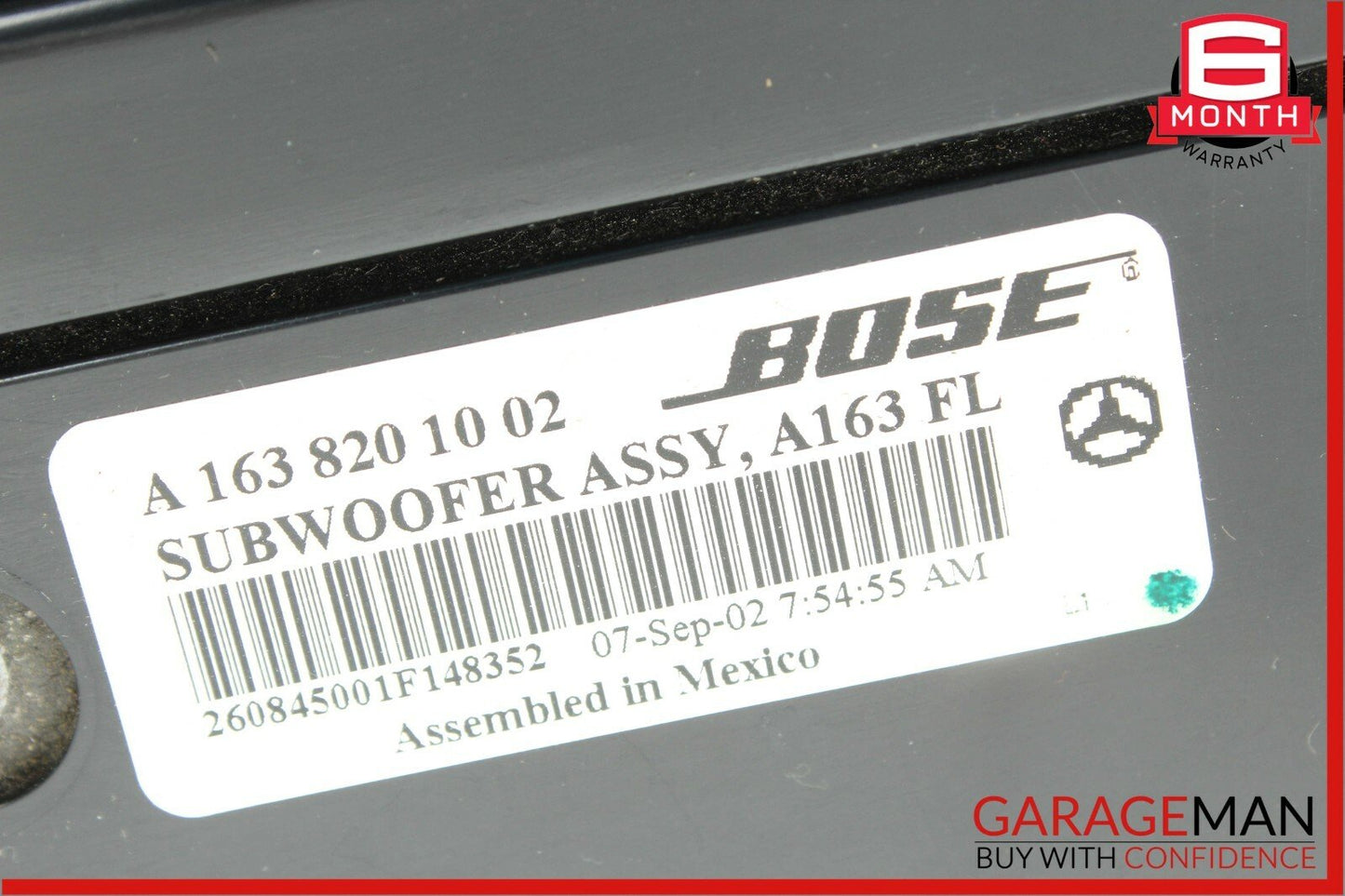 02-05 Mercedes W163 ML320 ML500 Bose Subwoofer Sub Woofer Speaker Assy OEM