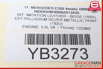 09-12 MERCEDES W212 E350 LEFT SRS ROOF SAFETY MODULE 2128601902