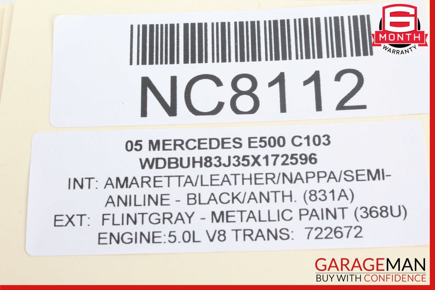 03-11 Mercedes W211 E500 SL500 Rear Left or Right Suspension Lower Control Arm