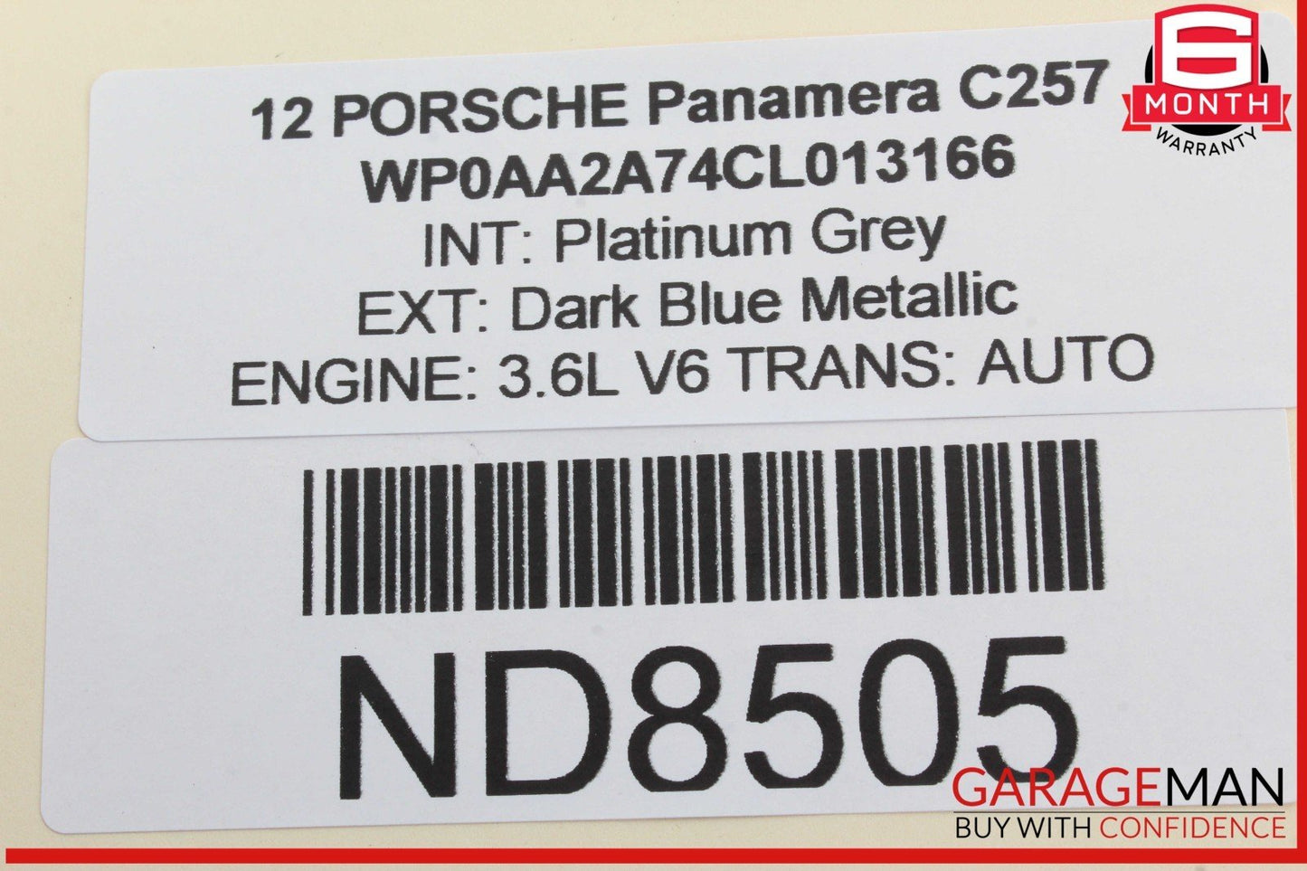 10-16 Porsche Panamera 970 Rear Left Driver Side Door Lock Latch Actuator