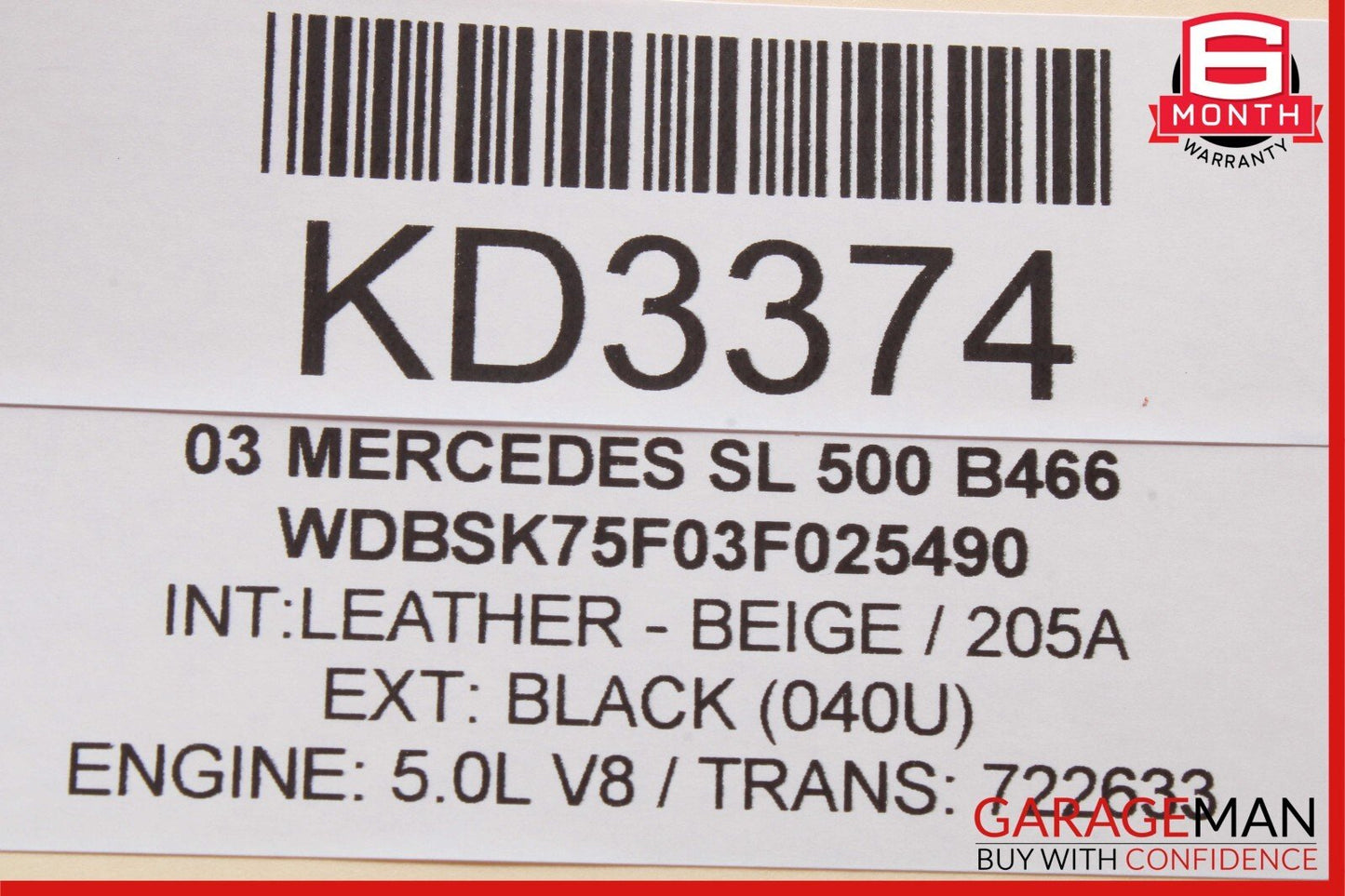 Mercedes SL500 S430 CLK500 CL500 E320 CL55 AMG Anti Theft Alarm Module Unit OEM