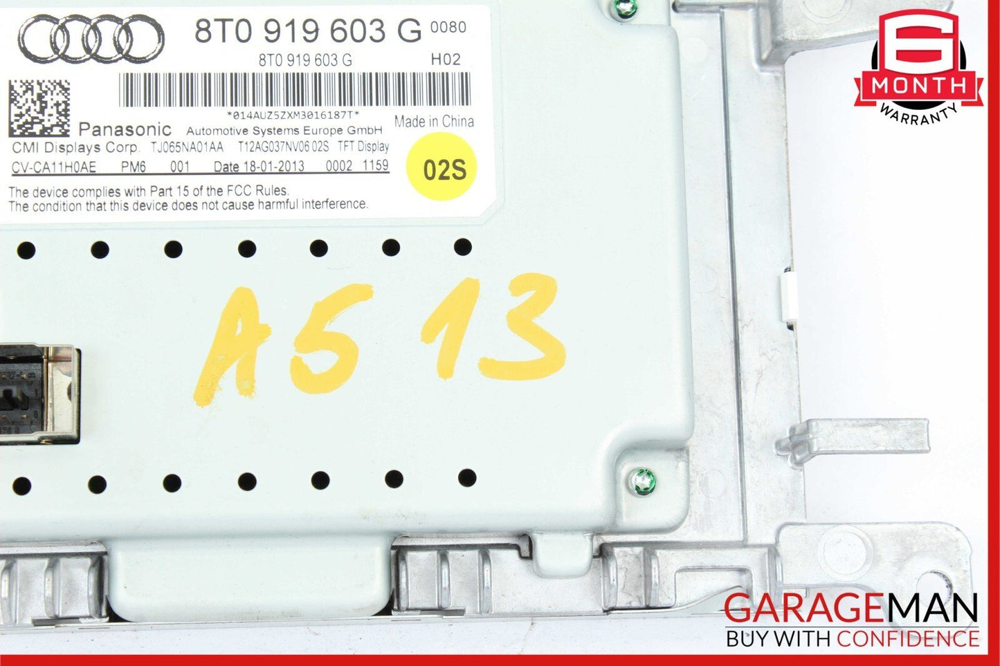 08-16 Audi A5 S5 Dash Info Information Display Screen Monitor OEM