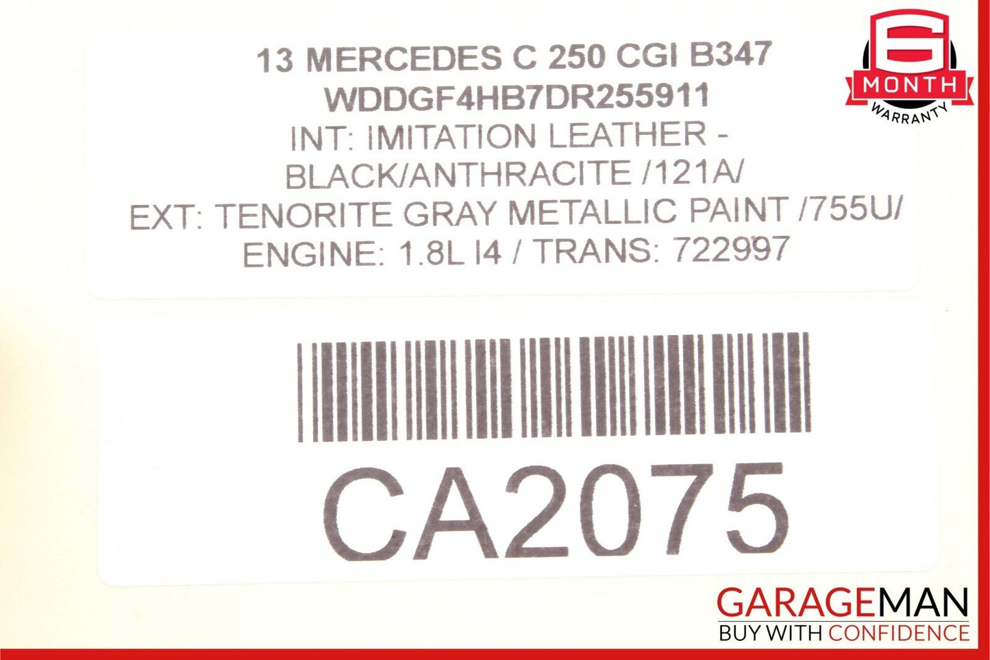08-16 Mercedes W204 C250 C350 Front Left Door Window Regulator Motor Unit OEM