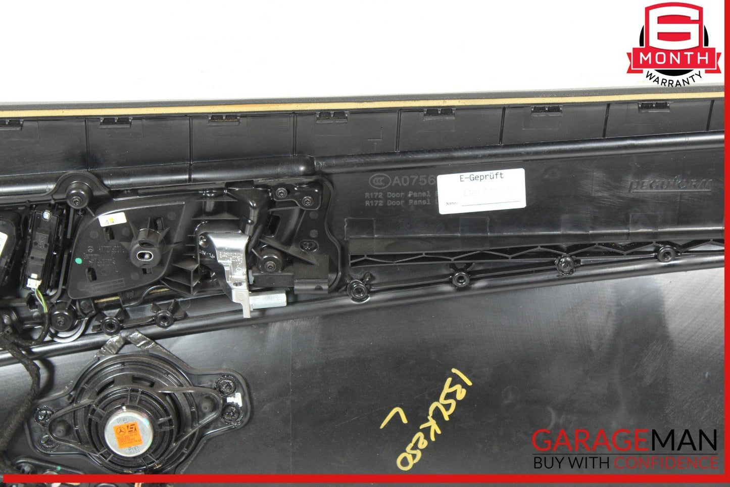 12-16 Mercedes R172 SLK250 Front Left Side Interior Door Panel Assembly Black