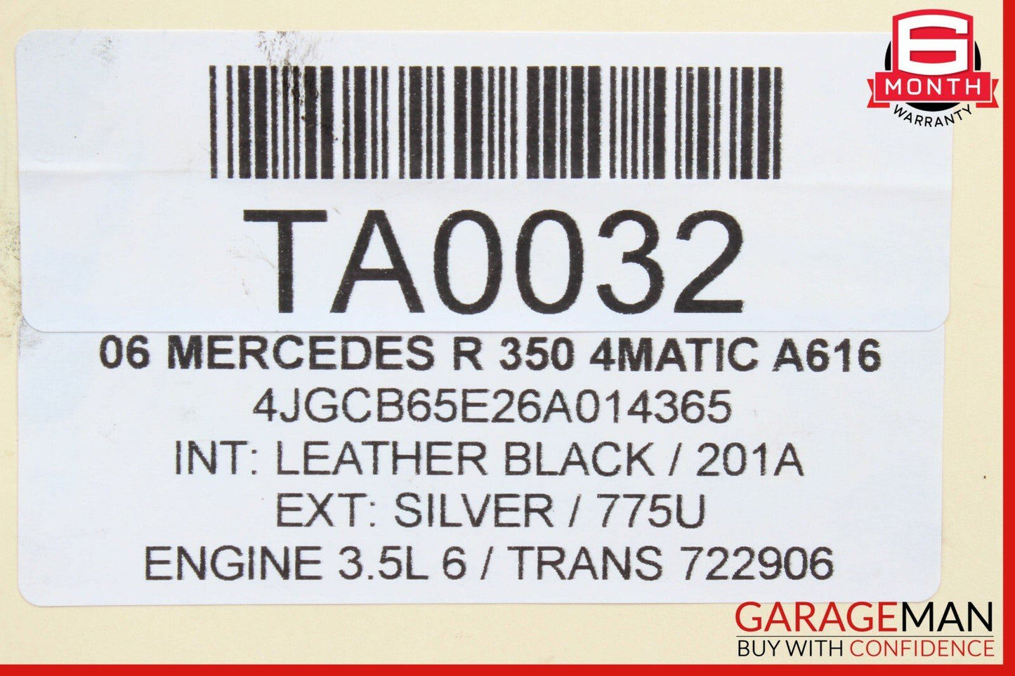 06-10 Mercedes R350 CLK350 E350 Front Left Engine Timing Chain Valve Cover Plate