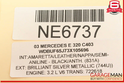 03-09 Mercedes W211 E320 Front Left Side Dash AC A/C Air Vent Trim Grille OEM