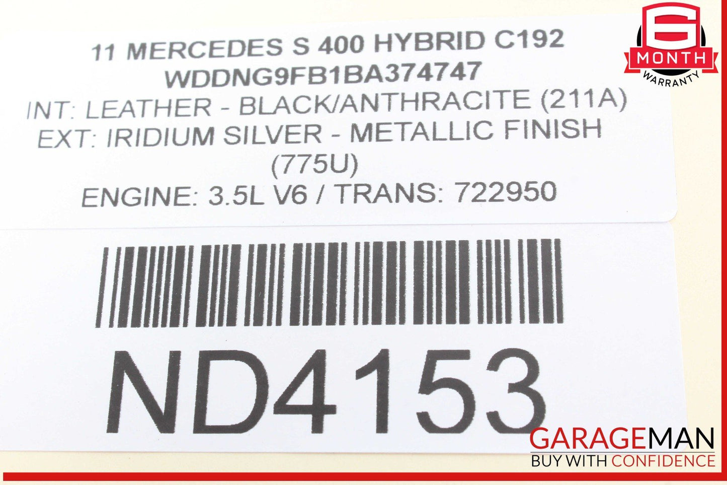 10-13 Mercedes W221 S400 Hybrid Electric Vacuum Pump 2214300032 OEM