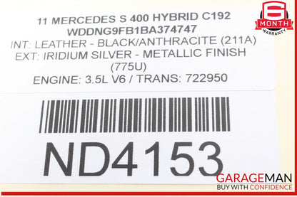 10-13 Mercedes W221 S400 Hybrid Electric Vacuum Pump 2214300032 OEM