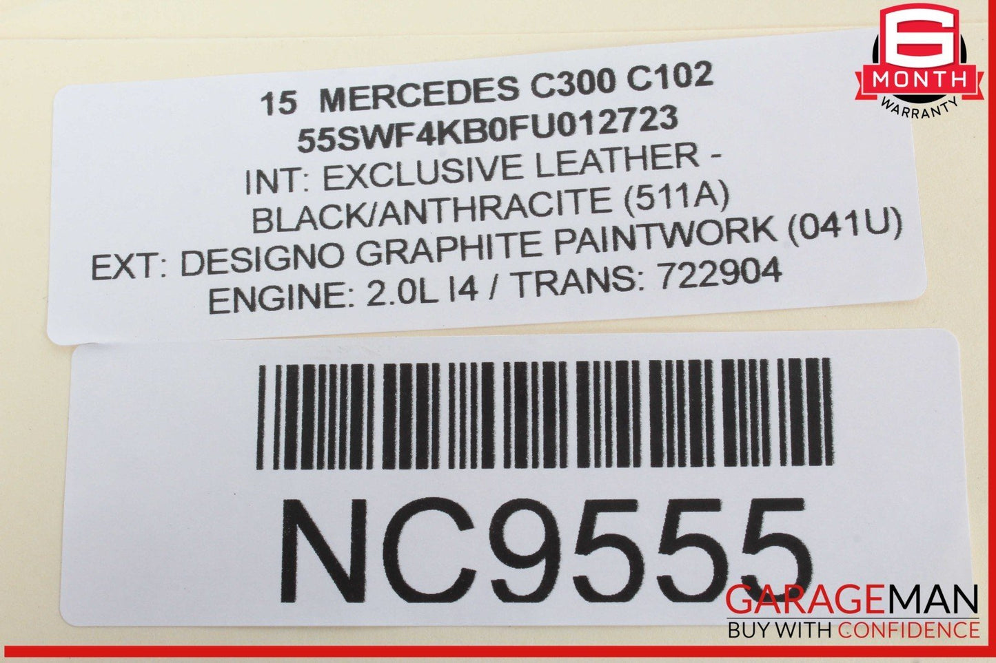 15-20 Mercedes W205 C300 C350e Right Side Exterior Door Handle Keyless Go OEM