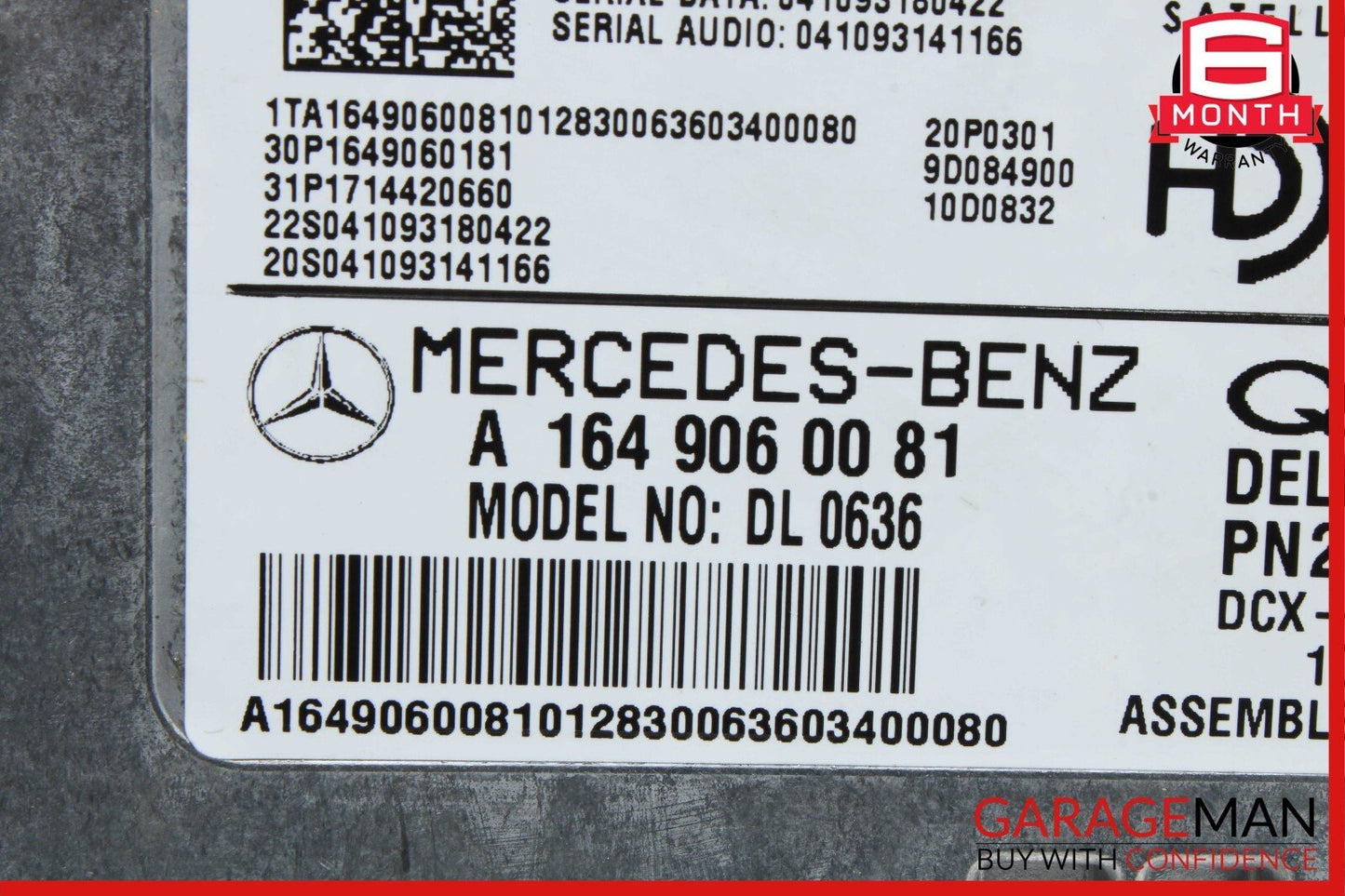 09-13 Mercedes X164 GL450 Sirius Satellite Radio Receiver 1649060081 OEM