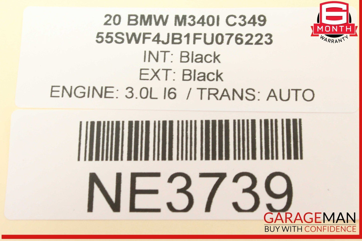 19-24 BMW M340i G20 Front Right Passenger Side Sunvisor Sun Visor 8092728 OEM