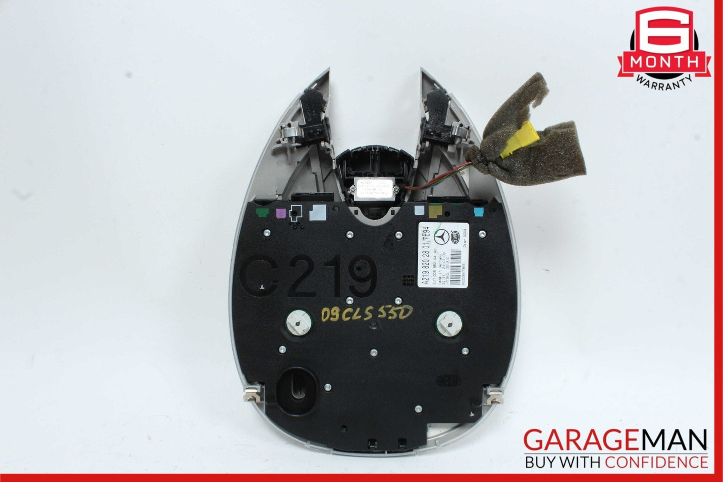 06-11 Mercedes W219 CLS500 CLS550 Interior Dome Map Light Lamp Switch Gray OEM