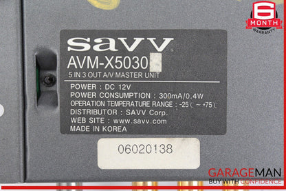 Rare SAVV Mobile Multimedia Avm-x5050 A/V Master Unit Model AVM-X5030D