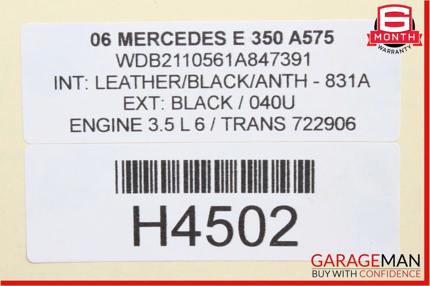 03-06 Mercedes W211 E320 E350 Rear Right Passenger Side Door Audio Sound Speaker