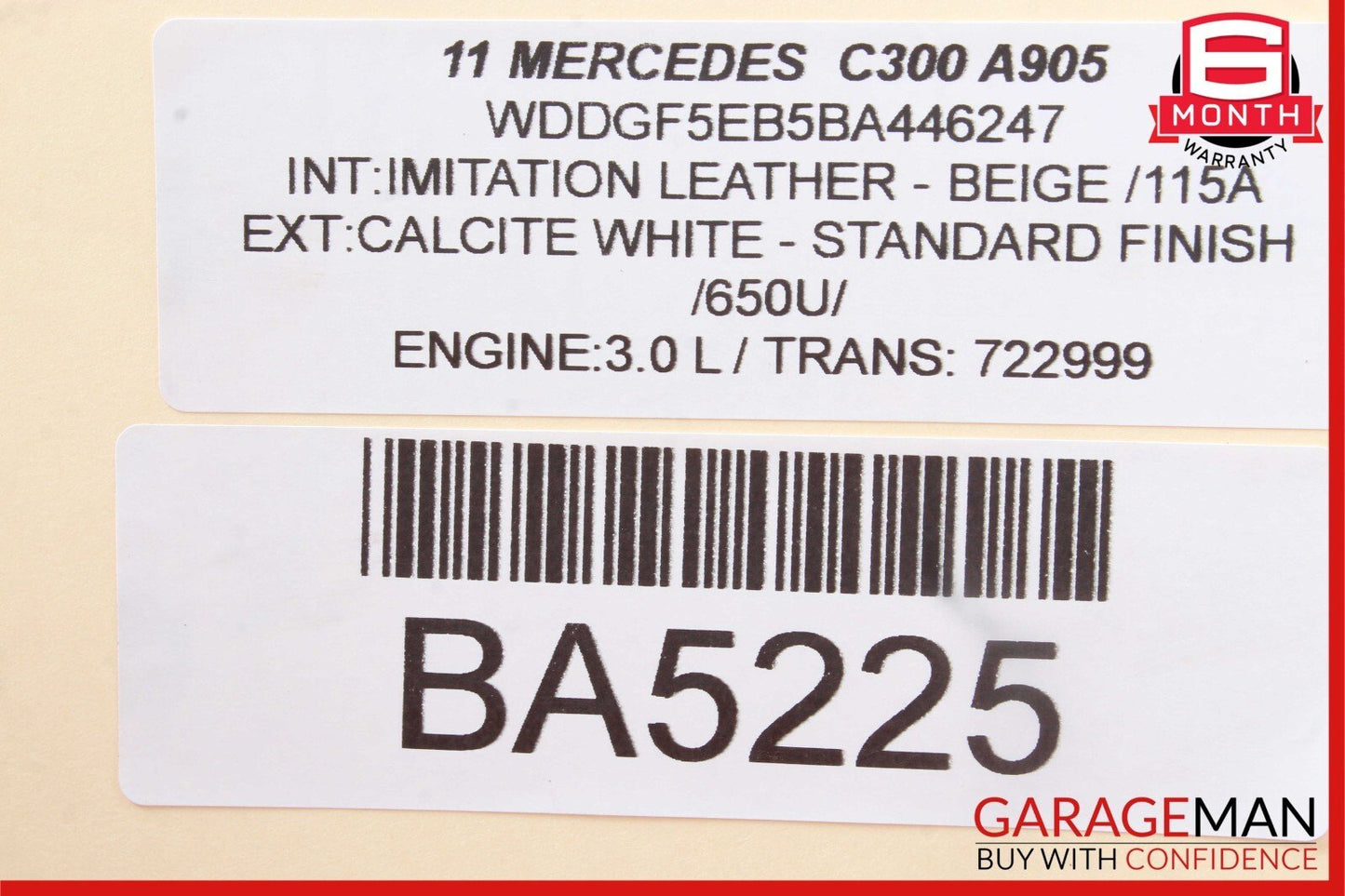 08-18 Mercede W204 C250 C300 GLK350 Rear Right Side Door Control Module OEM