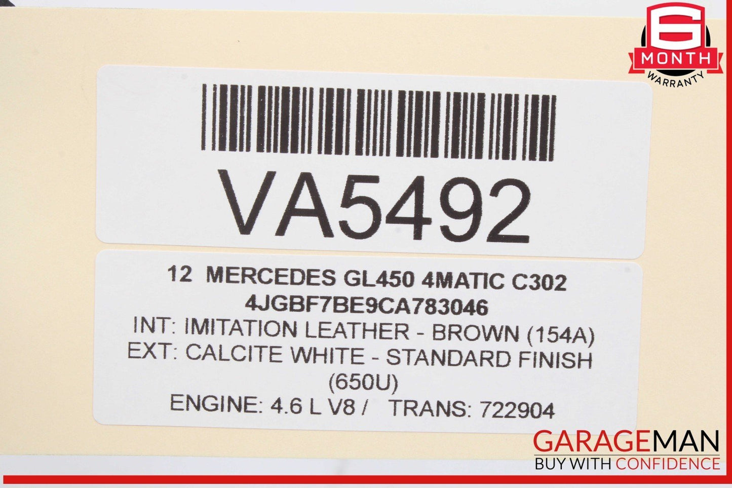 06-12 Mercedes X164 GL450 4MATIC Front Left Side Reinforcement Bracket OEM