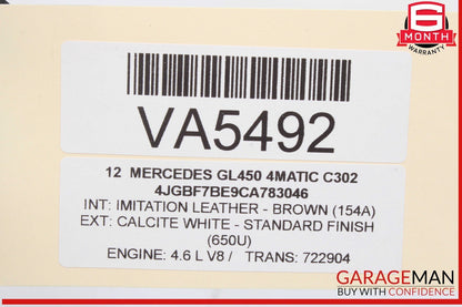 06-12 Mercedes X164 GL450 4MATIC Front Left Side Reinforcement Bracket OEM