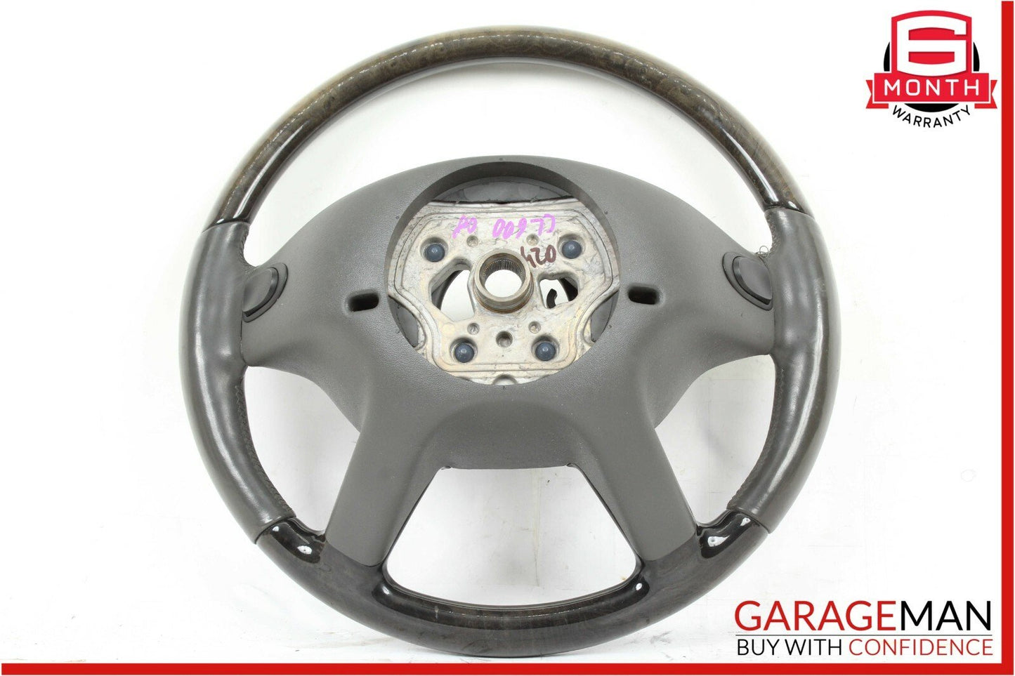 07-09 Mercedes W216 CL550 S550 4 Spoke Steering Wheel w/ Shift Buttons Wood OEM