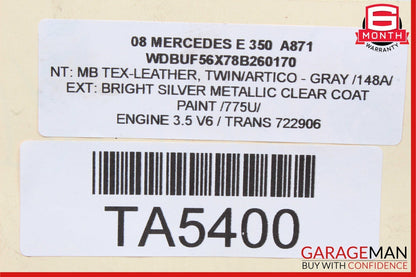 06-11 Mercedes W211 E350 CLS550 Rear Overhead Dome Light Reading Map Lamp Gray