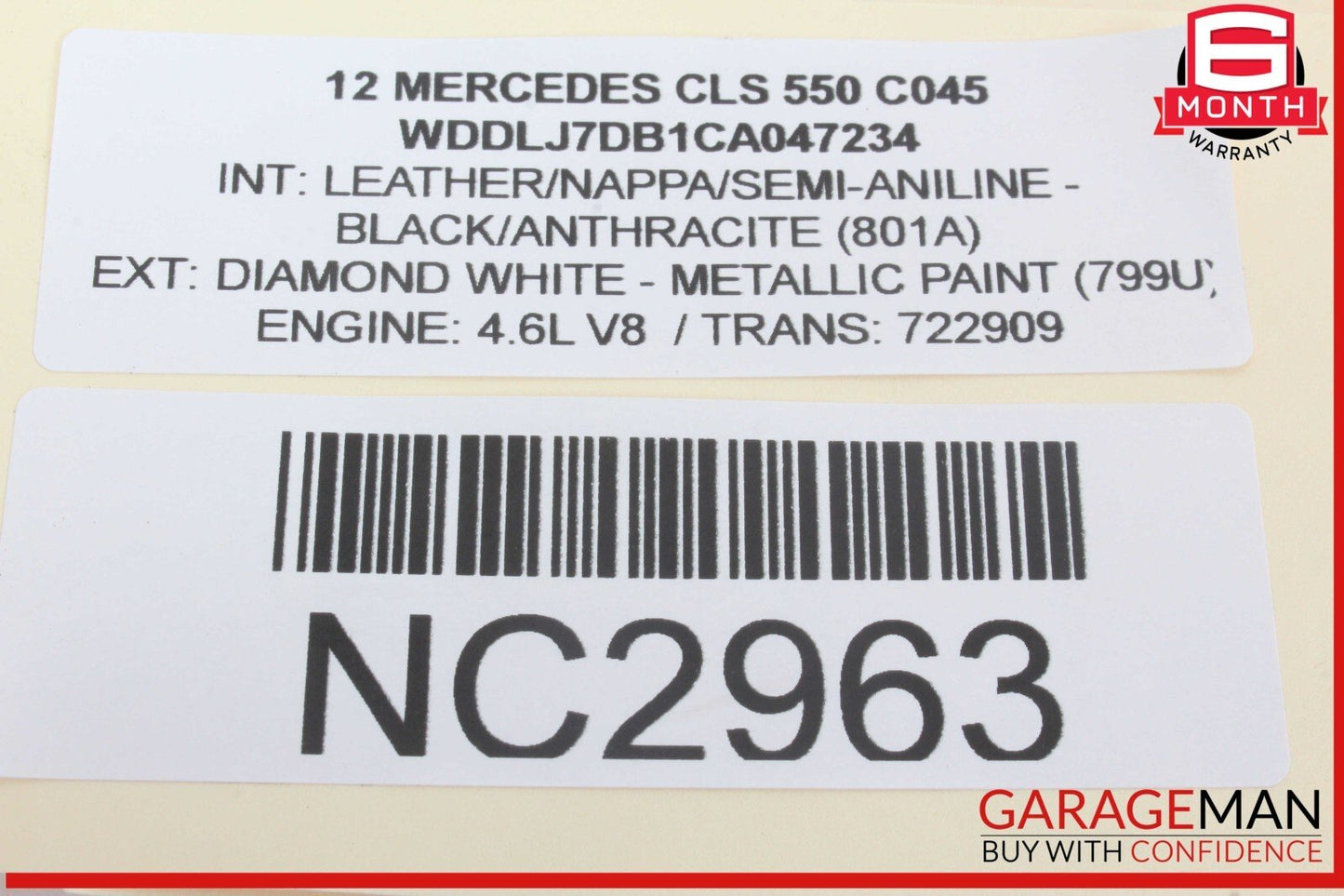 12-18 Mercedes W218 CLS550 CLS63 Rear Left Driver Side Exterior Door Handle OEM