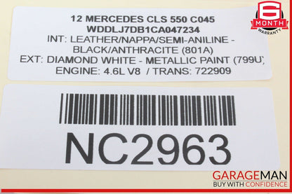 12-18 Mercedes W218 CLS550 CLS63 Rear Left Driver Side Exterior Door Handle OEM